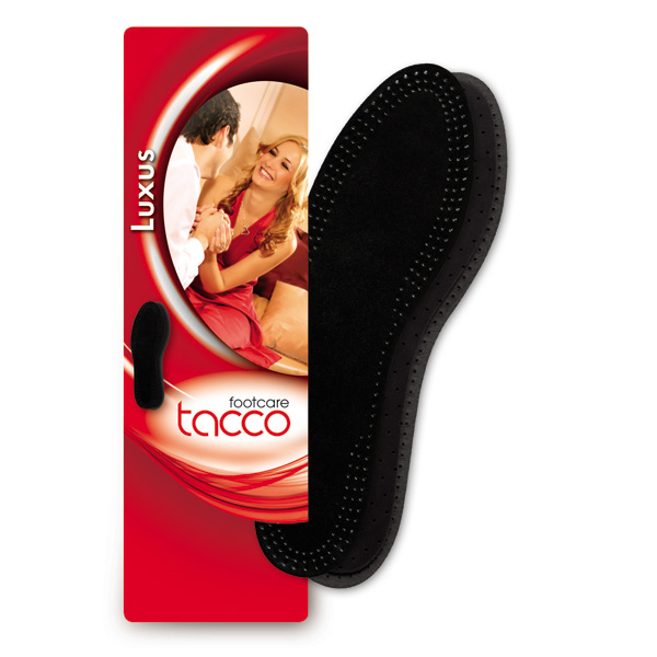 Tacco Luxus Black Aрт.713 - стельки кожаные оптом с угольным фильтром